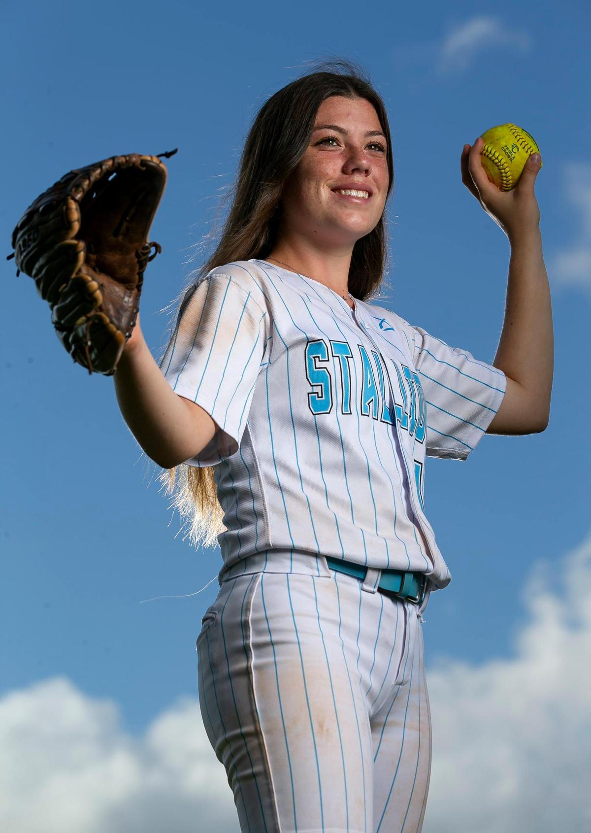 Dade Softball Player of the Year Edan Playa, from Somerset Academy Charter High School, is photographed at A.D. Barnes Park in Miami, Florida on Monday, May 23, 2022.