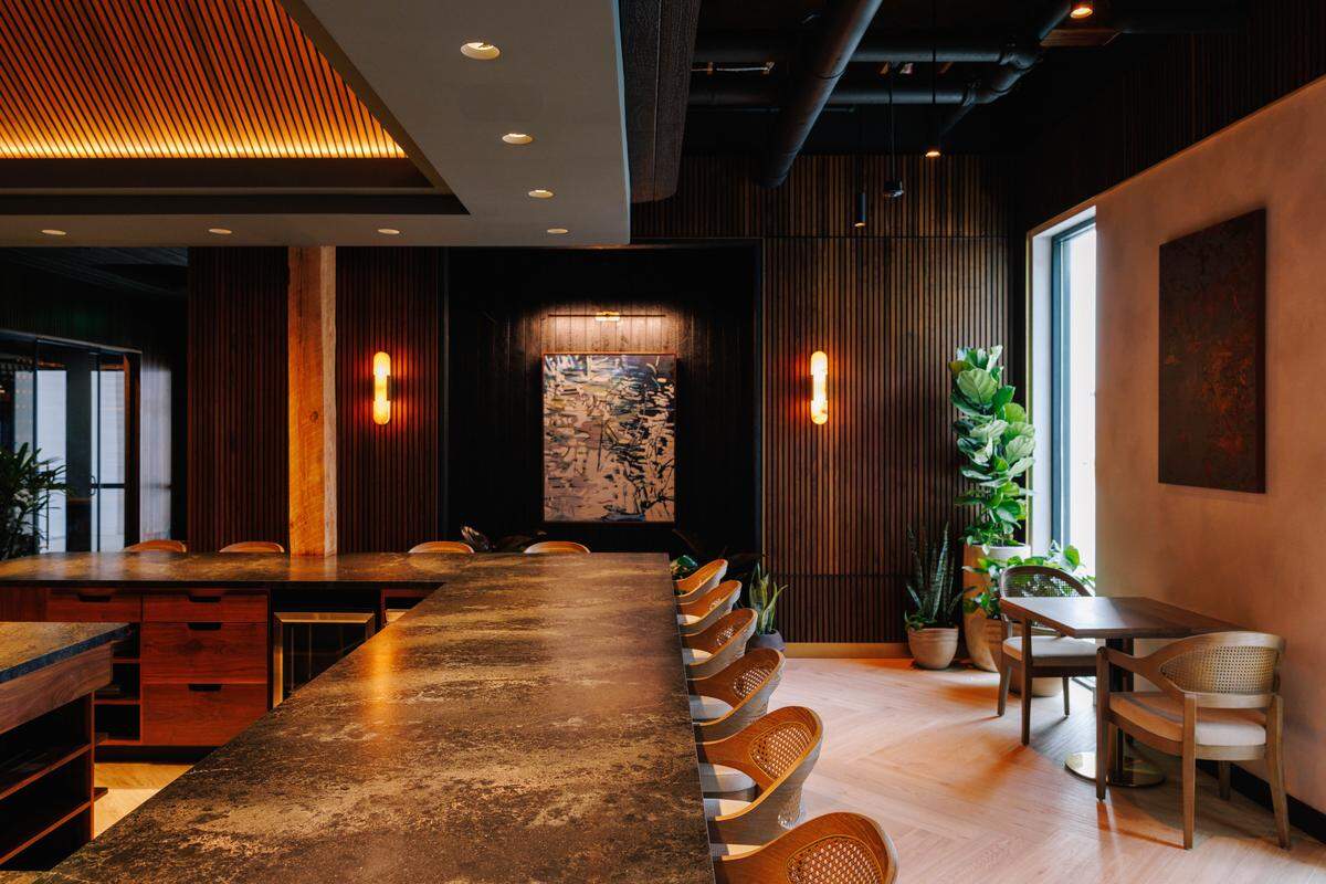 The elegant Emelina in West Palm Beach from chefs Osmel González and Camila Salazar of the former EntreNos in Miami Shores and restaurateur and art dealer Alvaro Perez Miranda of Ogawa, Hiyakawa and Midorie in Miami.