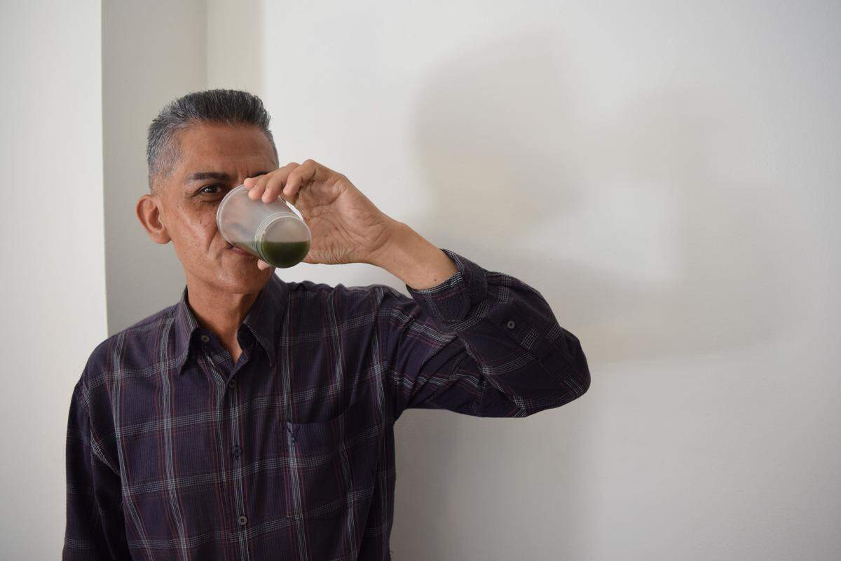 Jesus Rodriguez in Caracas, Venezuela, has been drinking a homemade concoction made out of guasimo, or bay cedar, for the last month in hopes of fighting his HIV. Venezuela is suffering from a lack of life-saving drugs, including anti-retroviral medication used to keep HIV from turning into full-blown AIDS.