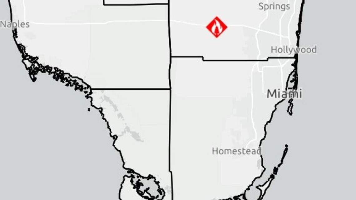 Broward wildfire spreads to more than 260 acres, Florida Forest Service says