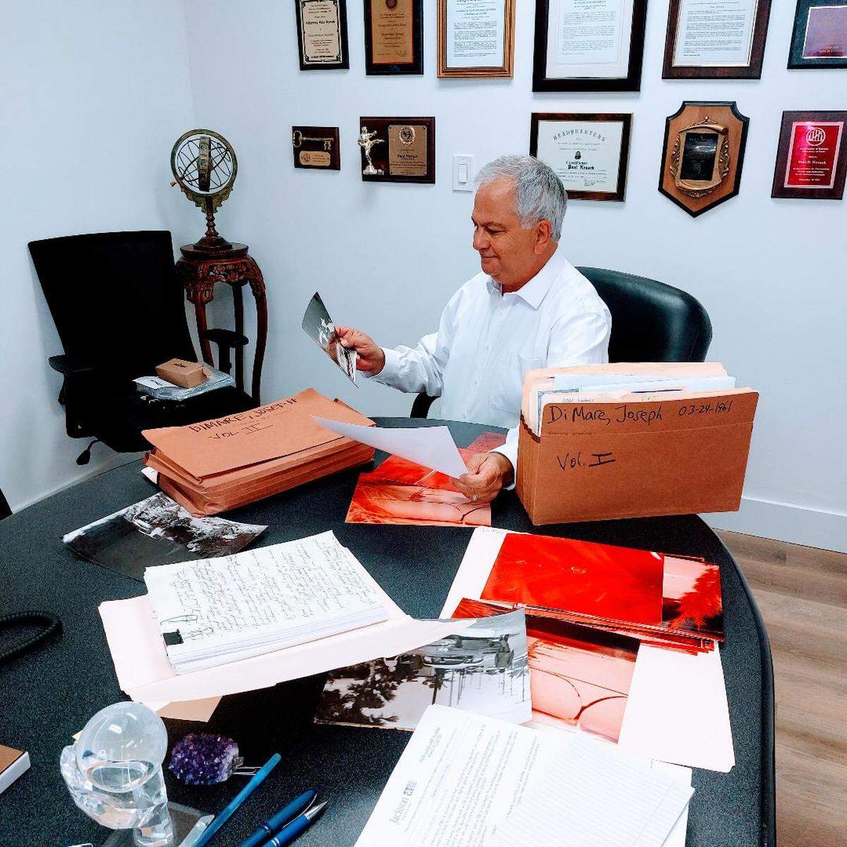 Paul Novack investigating the murder of Joseph DiMare.
