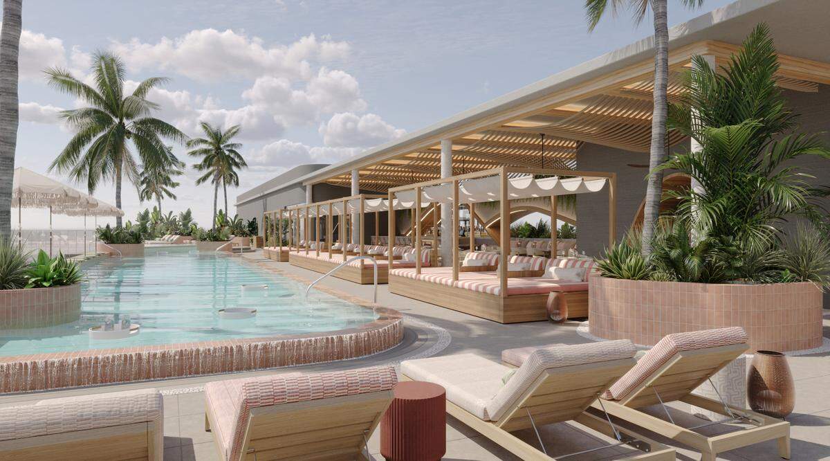 Rendering of Dream Hotel planned rooftop pool