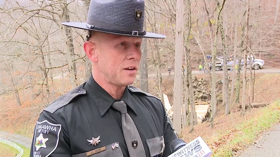 After a truck hauling lumber overturned and tumbled down a hillside in rural West Virginia, deputies are searching for its driver.