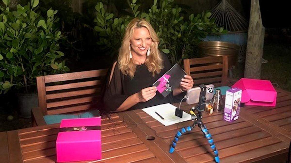 WPLG Local 10 reporter Christina Boomer Vazquez emcees a virtual cocktail-hour fundraiser for the Girl Scouts of Tropical Florida in September 2020 during the COVID-19 pandemic.