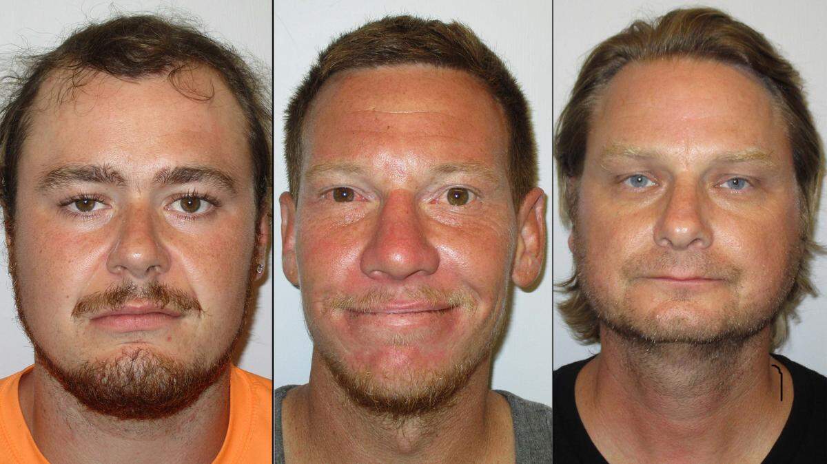 From left to right: Nicholas Michael Jones, Ian Hildebrand and William E. Cobaugh