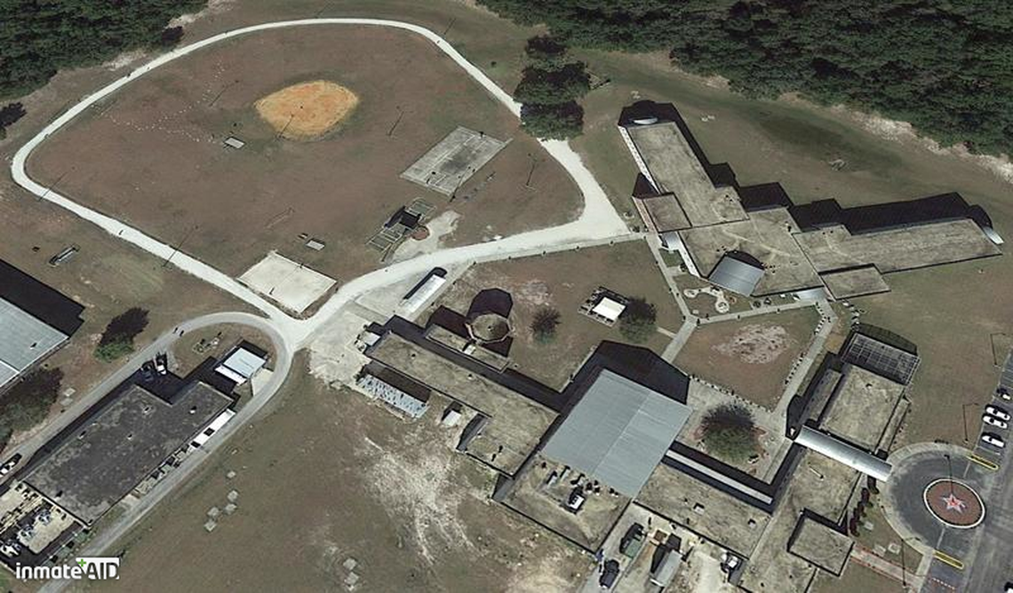 An aerial view of the sprawling Coleman complex near Wildwood, Fla.