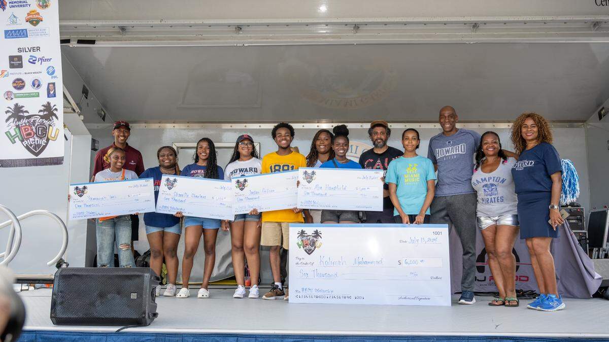 The first South Florida HBCU Picnic Scholars at Florida Memorial University.
