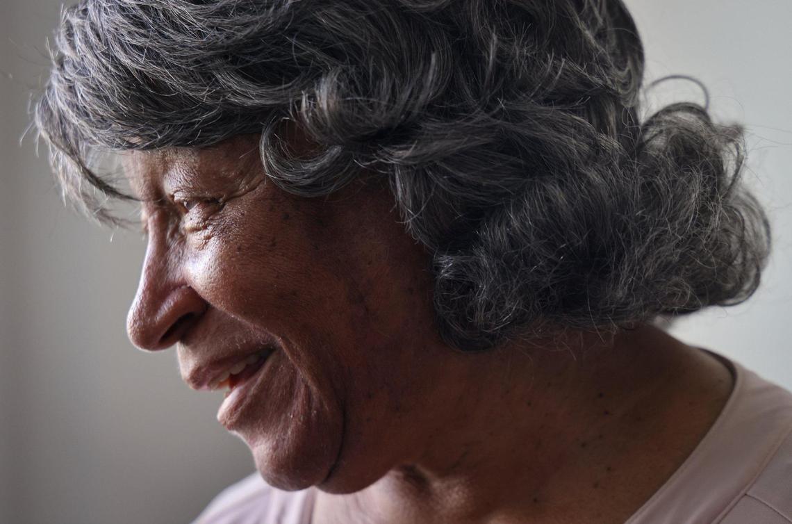 Minnie Davis, 74, enjoys her one-bedroom apartment at Serenity of Liberty Square. Serenity of Liberty Square hosted a ribbon-cutting ceremony to mark the opening of phase four in a nine-phase redevelopment project.