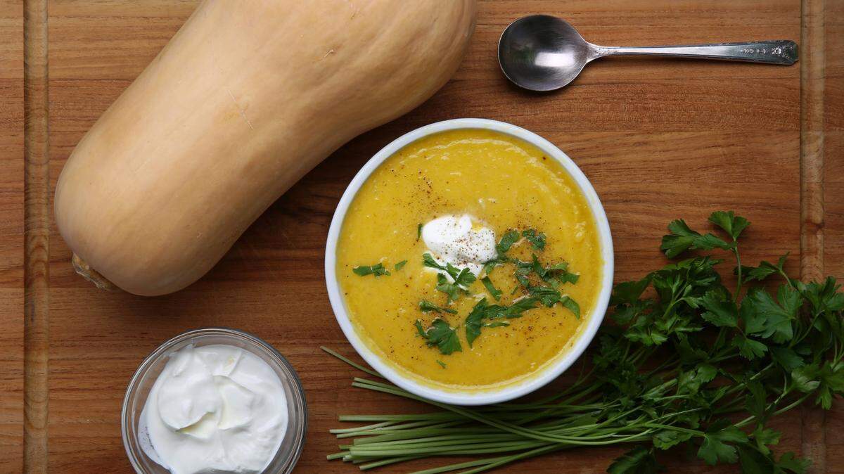 Butternut squash, which is rich in fiber and vitamins C and A, is good roasted, sautéed or puréed in soups.  