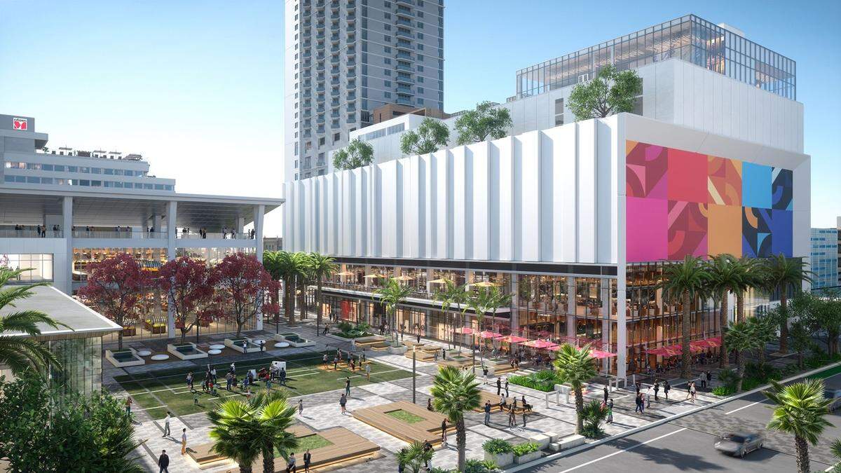 A rendering of the completed Miami Worldcenter.