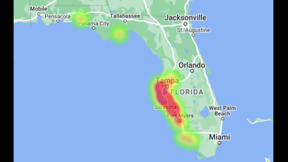 Witnesses report seeing a fireball over Florida’s west coast just before 9 p.m. on Sunday, March 12, and some got video showing it looked like a horizontal line of fire in the sky.