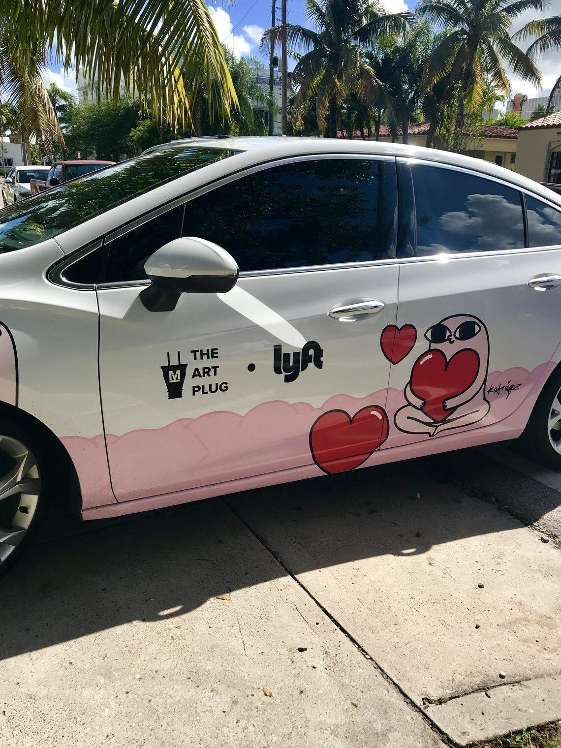 A Lyft car wrapped with art by The Art Plug Power House artists. You’ll likely see some of these during Miami Art Week 2018.