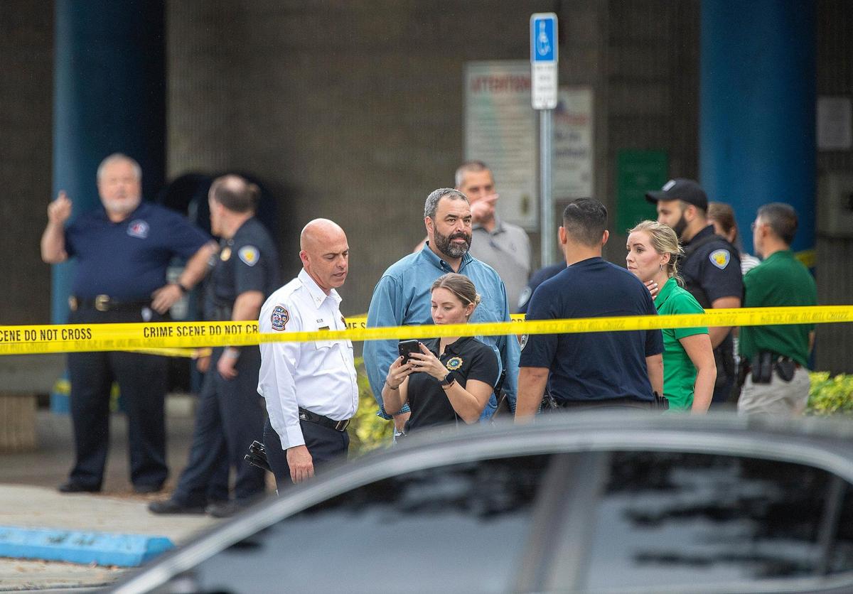 Two people were killed and two others were injured in a shooting on a Broward County Transit bus near the Fort Lauderdale police station on Broward Boulevard, Thursday, March 17, 2022.