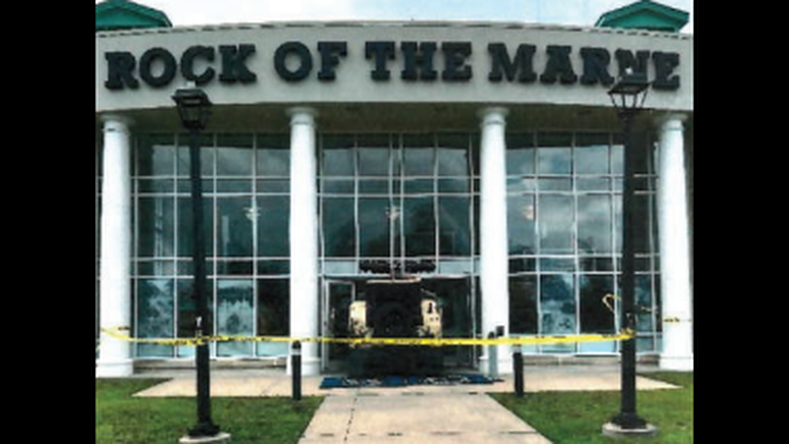 This photo shows the scene of the crash at Fort Stewart on July 10.