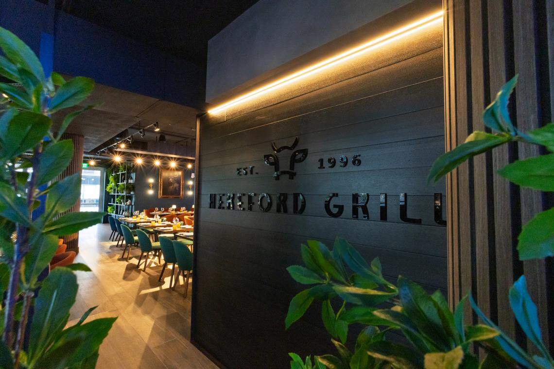 The entry at the Hereford Grill in Miami.