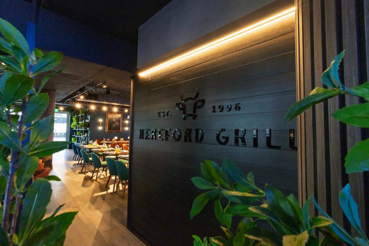 The entry at the Hereford Grill in Miami.