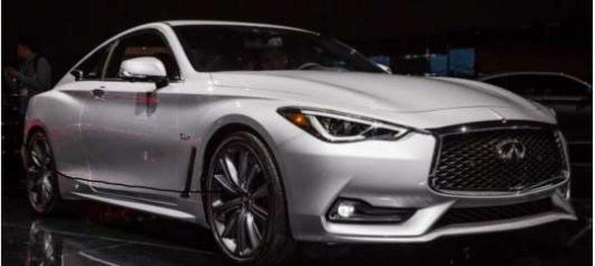 The driver of a car similar to this 2019 Infiniti Q60 is wanted for questioning in a hit-and-run