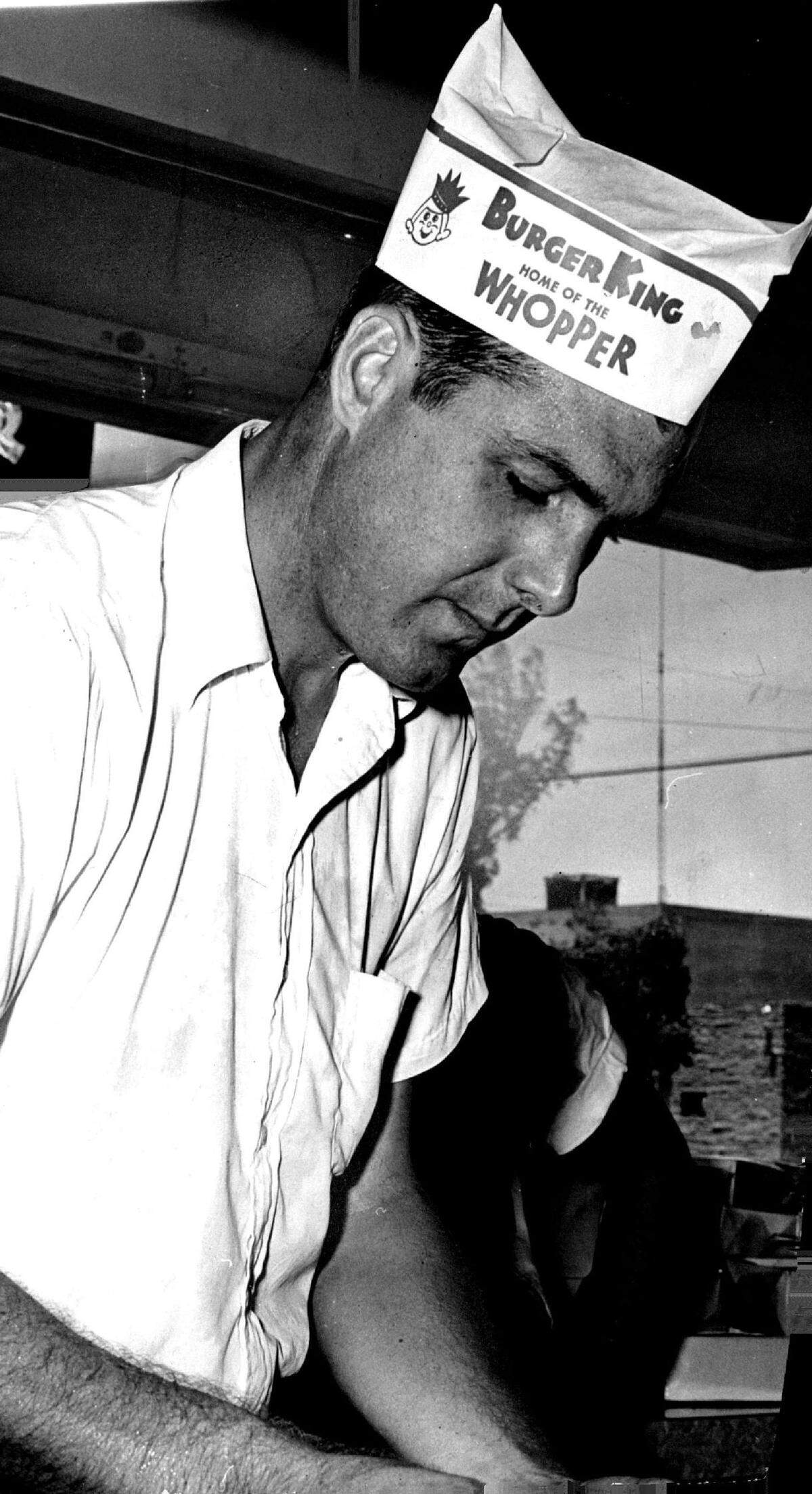 A Burger King cook at the beginning.