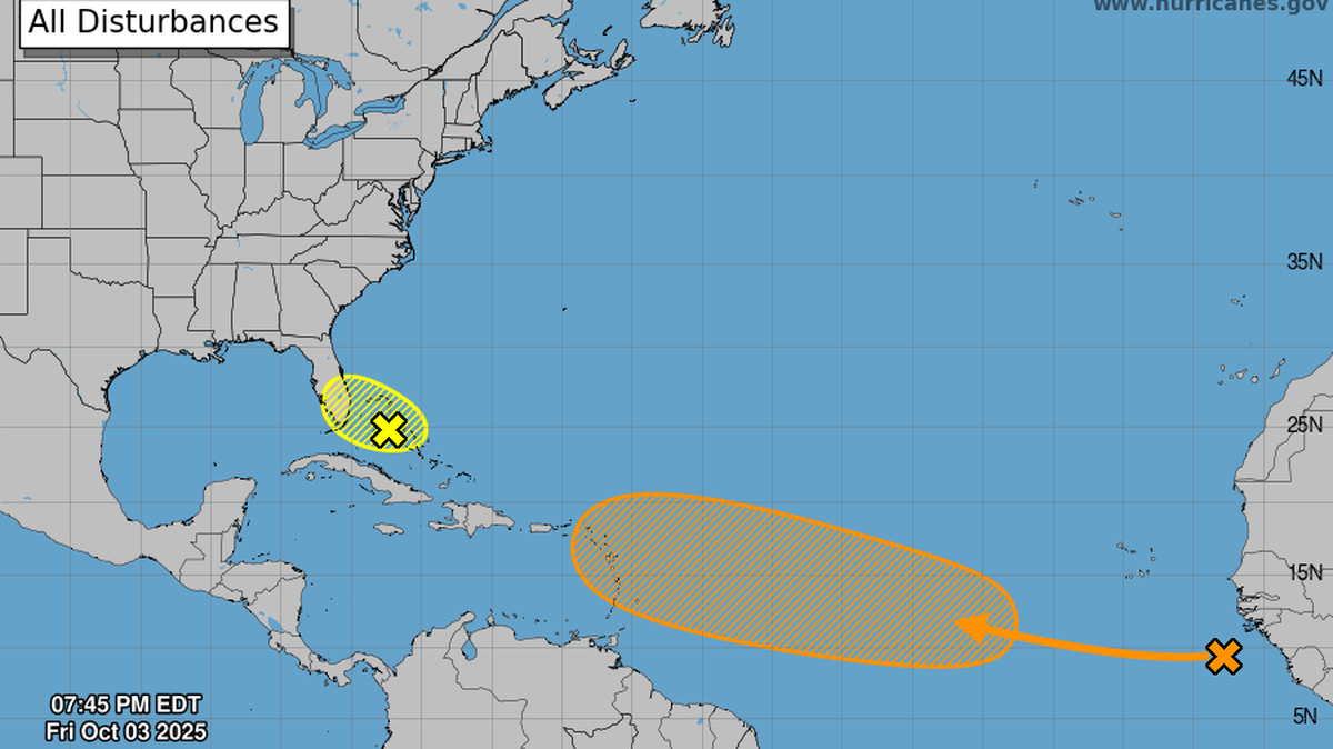 The NHC is watching two disturbances in the Atlantic that could develop into tropical storms or depressions.