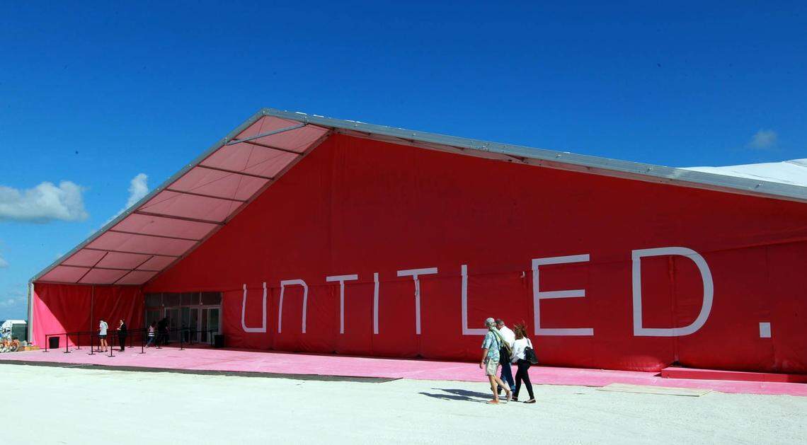 The Untitled Gallery tent at 12th and Ocean Drive, on Miami Beach in 2013.