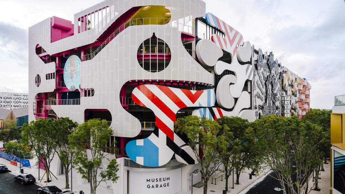 Museum Garage in the Design District consists of five wildly disparate facades on a seven-story, block-long structure with space for 800 cars.