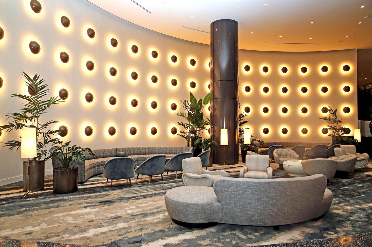 The main lobby at the renovated Ritz-Carlton South Beach on Miami Beach, Florida, January 15, 2020.