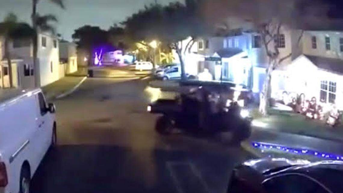 Broward Sheriff’s Office detectives say someone driving the off-road vehicle seen in the photograph fatally ran over 30 Egyptian geese in a Cooper City neighborhood Saturday, Dec. 28, 2024.
