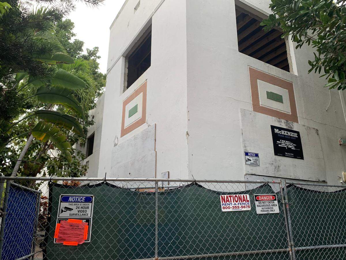 The under-construction apartment hotel project at 310 Meridian Ave. in Miami Beach’s South of Fifth neighborhood is photographed on Jan. 25, 2022.