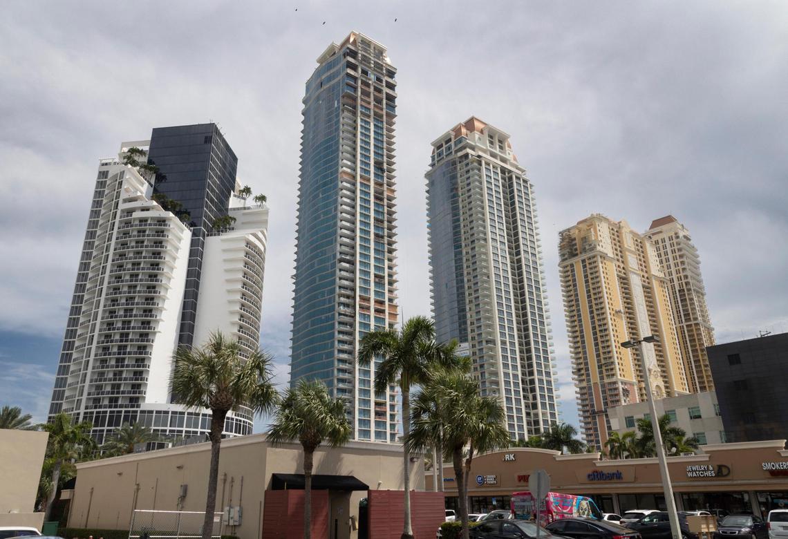 Luxury high-rises now make up the oceanfront skyline of Sunny Isles Beach, a community that has been transformed by money and migrants from Russian, Ukraine and other Eastern European nations. The war back home is a constant worry for many residents.