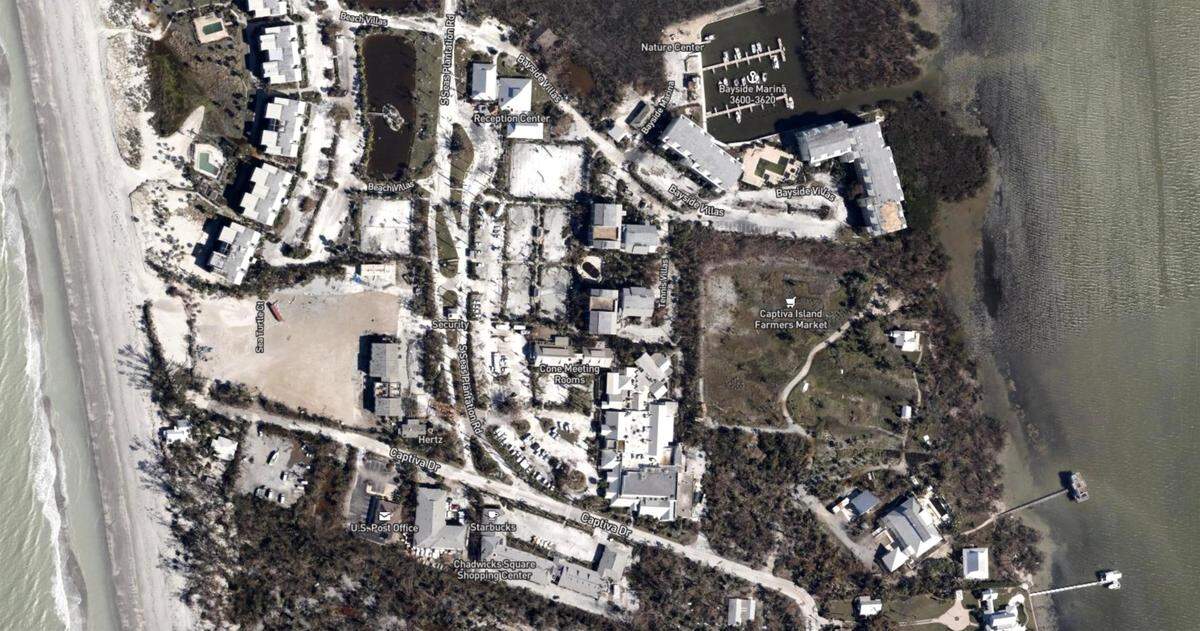 These images of South Seas Island Resort in Captiva, Florida, were taken on Sept. 29, 2022, a day after Hurricane Ian made landfall, and are from NOAA’s Emergency Response Imagery website. They show the damage from Hurricane Ian.