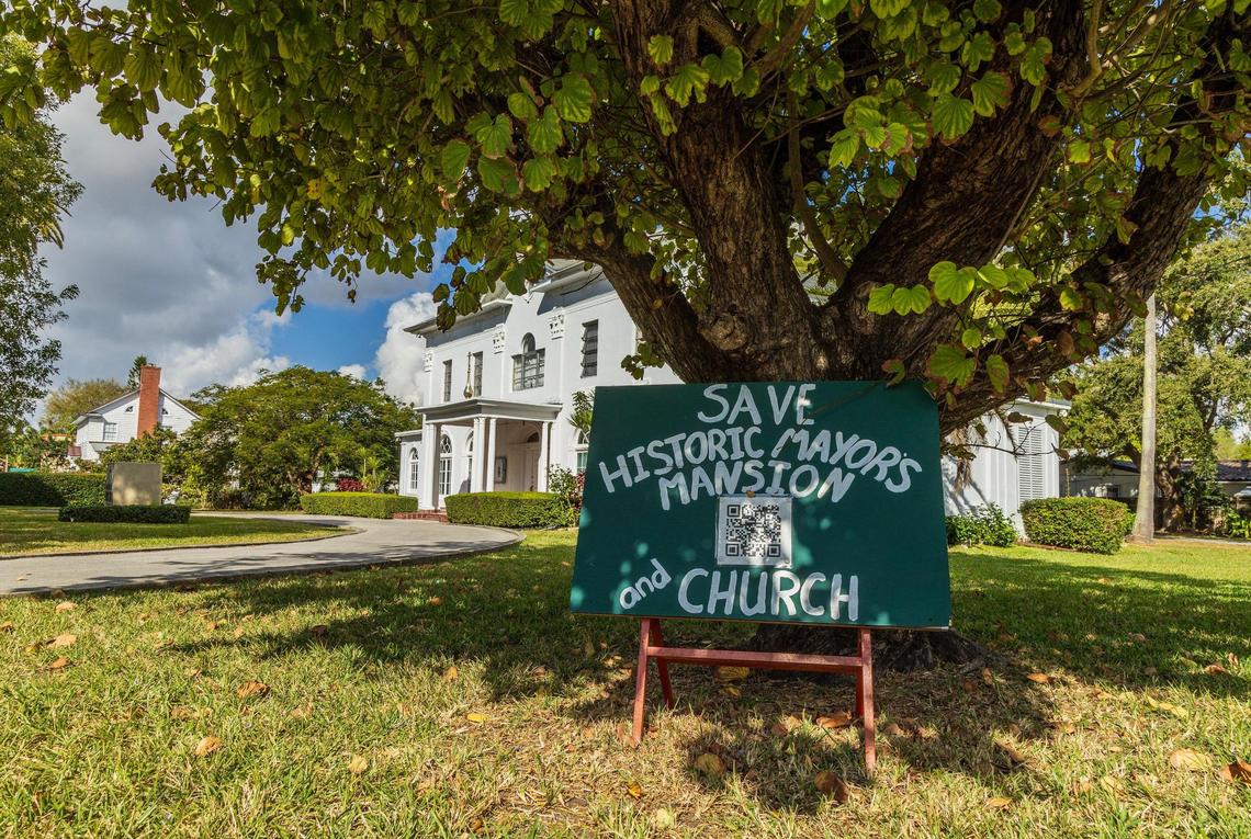 A sign asking to save the Sts. Peter and Paul Russian Orthodox Church in Little Havana, one of Miami’s oldest Eastern Orthodox parishes, which is also the former home of the first mayor of Miami. The parish is in a legal dispute with the Orthodox Church in America over ownership of the property.