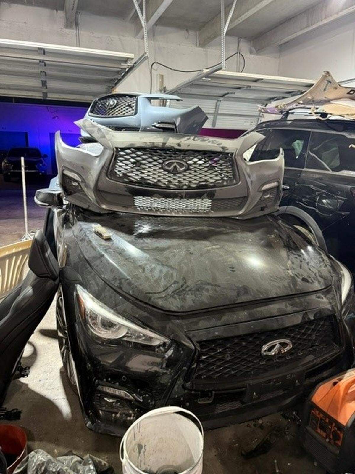 A GPS tracker helped Medley police locate a warehouse at 7450 Northwest 74th Avenue where stolen Infinitis were dismantled and a suspect was arrested.