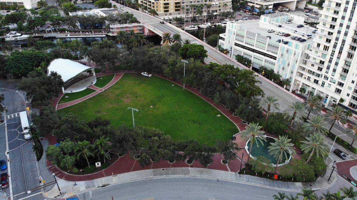 Aerial view of Huizenga Park, which is getting a $15 million upgrade.