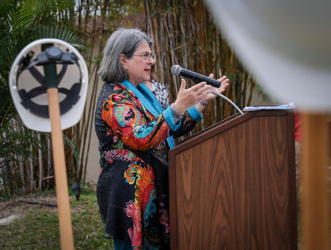 On Thursday, Jan. 27, 2022, Miami-Dade County Mayor Daniella Levine Cava announces the launching of the Connect 2 Protect, a multi-year, countywide program to help provide sewer service to residents with septic tank systems. The program kicked off just north of Miami’s Shorecrest neighborhood.