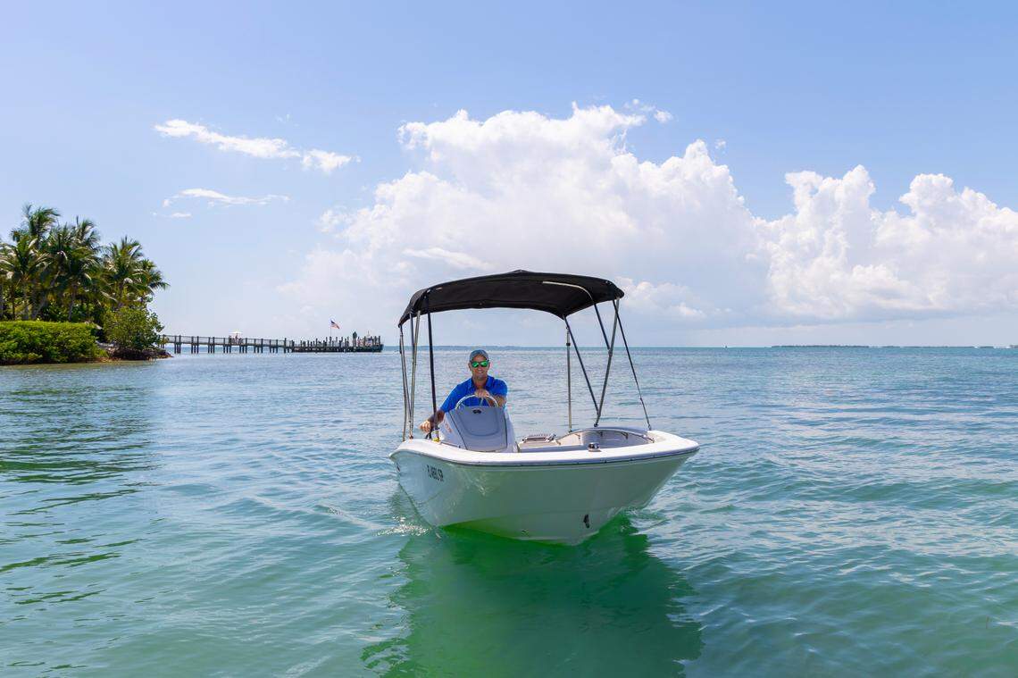 Take the wheel of a Boston Whaler and explore the Keys like a local — cooler and island map included.