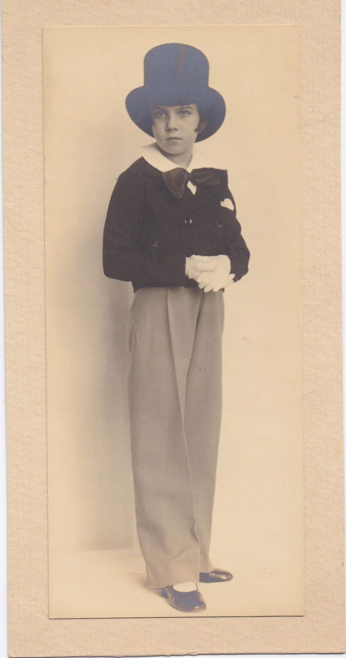 Ellen Bloch Davis dressed for a ballet performance as a youngster in the mid-1930s in Germany.