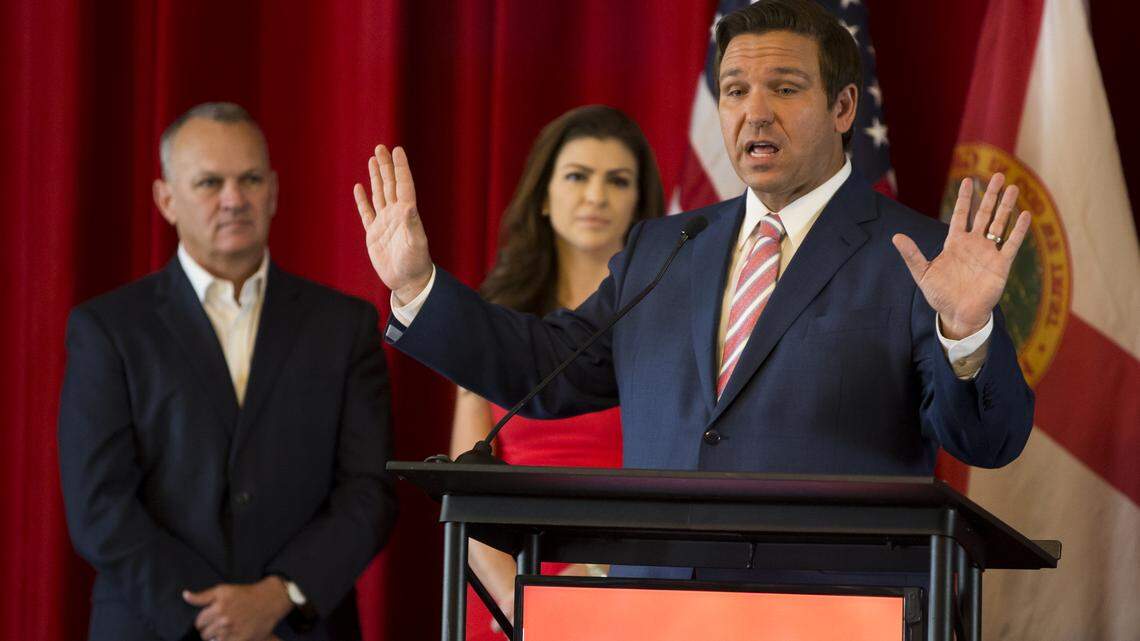 Florida Republican candidate for governor Ron DeSantis made a campaign stop on Thursday, Oct. 4, 2018, at the Italian Club in Ybor City, Tampa.