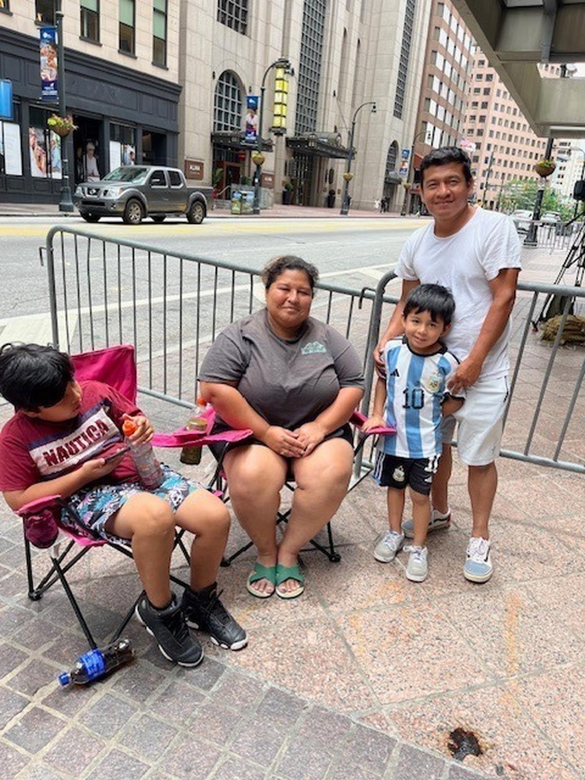 Edy and Ana Alonzo, natives of Guatemala, drove to Atlanta from South Carolina with their sons, Marco Tulio and Hop, and waited more than three hours two days in a row for a chance to catch a glimpse of Lionel Messi.