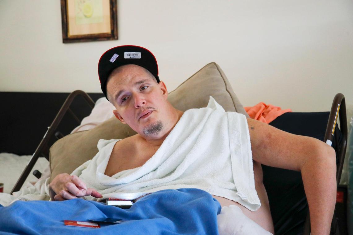 Jeremy Lowery, 38, talks about the car accident that left him paralyzed more than 20 years ago. He is staying at Mia Casa, which the Miami-Dade County Homeless Trust operates for homeless seniors. The Trust made an exception for him.