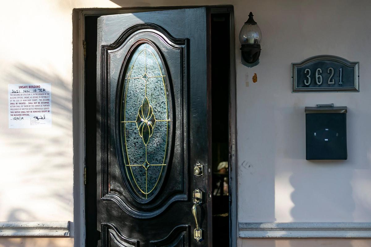 The home at 3621 NW 18 Terrace, in Miami, shown on Thursday, Jan 2, 2020, caught fire on Monday and four children who lived there with their grandmother died. The grandmother survived.