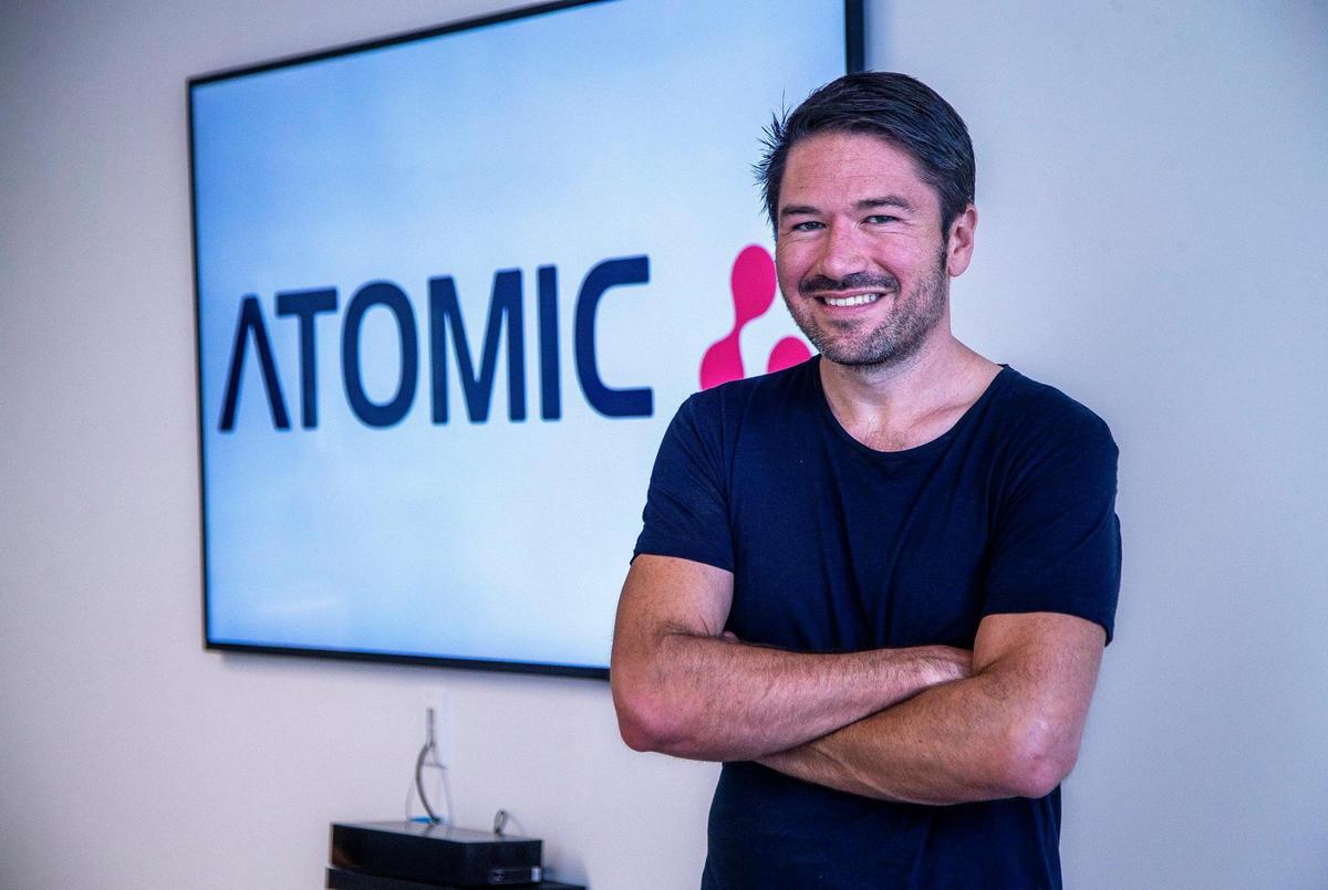 Jack Abraham, founder and managing partner at Atomic, in his office in Wynwood. Atomic is launching a search for startup founders to work for companies it is launching from Miami.