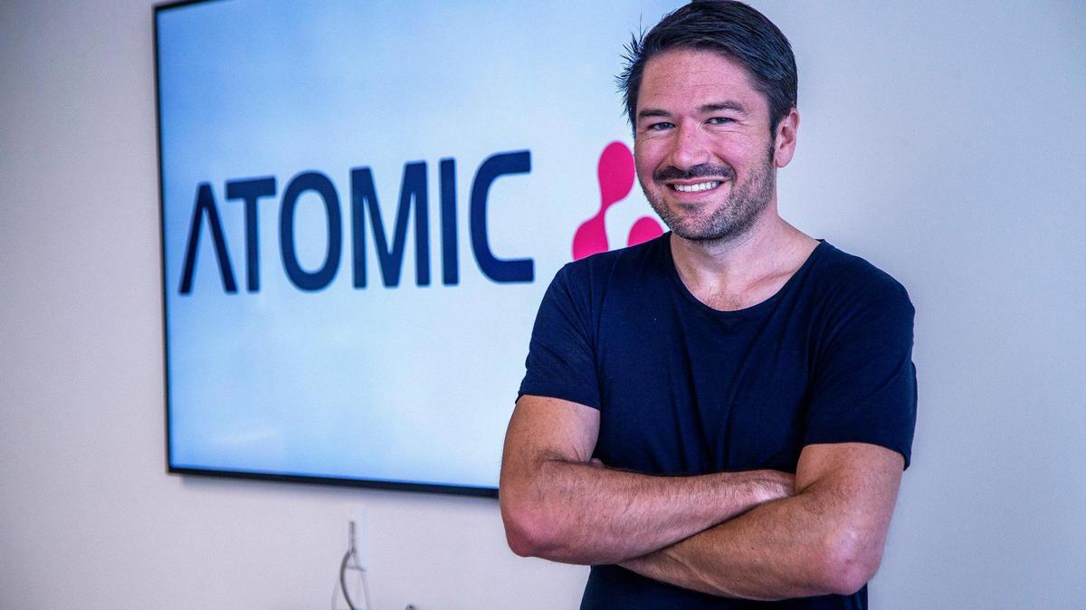 Jack Abraham, founder and managing partner at Atomic, in his office in Wynwood. Atomic is launching a search for startup founders to work for companies it is launching from Miami.