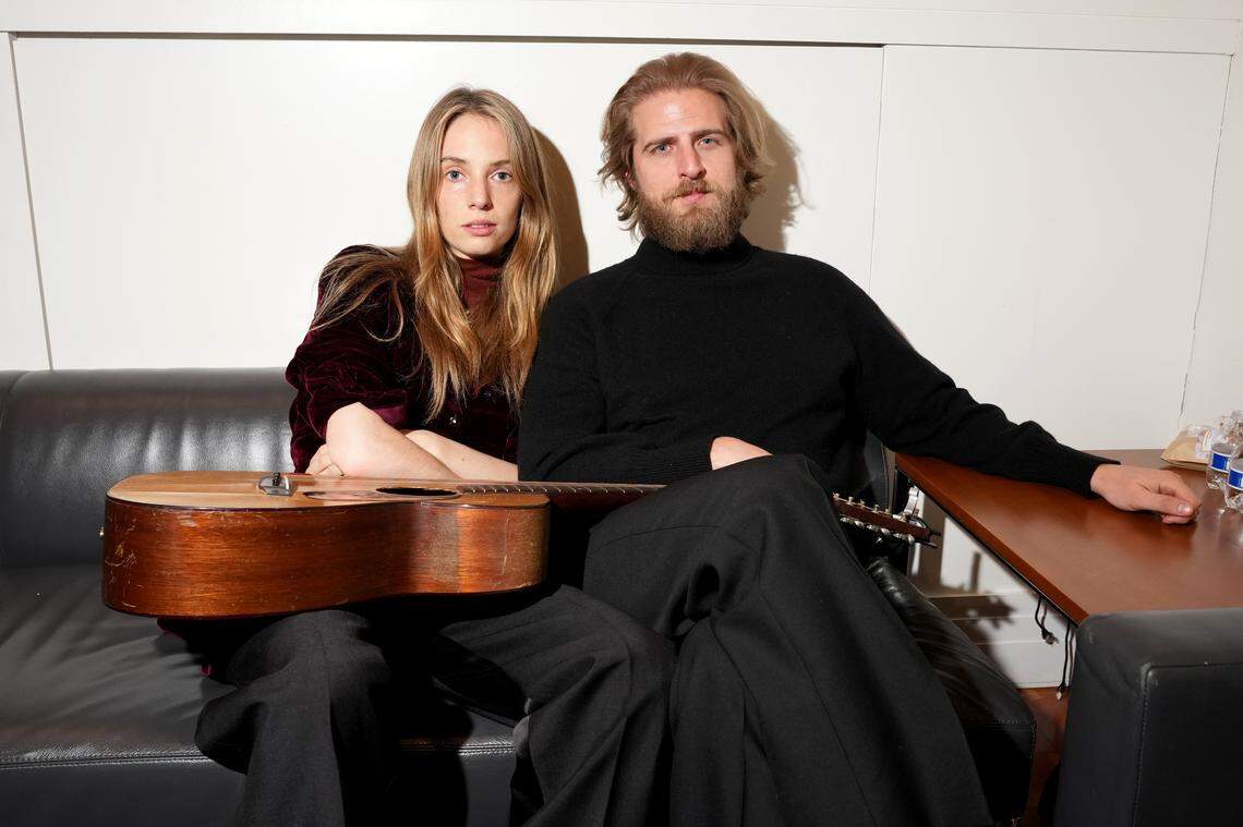 NEW YORK, NEW YORK - MARCH 03: (L-R) Maya Hawke and Christian Lee Hutson attend the 39th Annual Tibet House US Benefit Concert at Carnegie Hall on March 03, 2026 in New York City. (Photo by Ilya S. Savenok/Getty Images for Tibet House US)