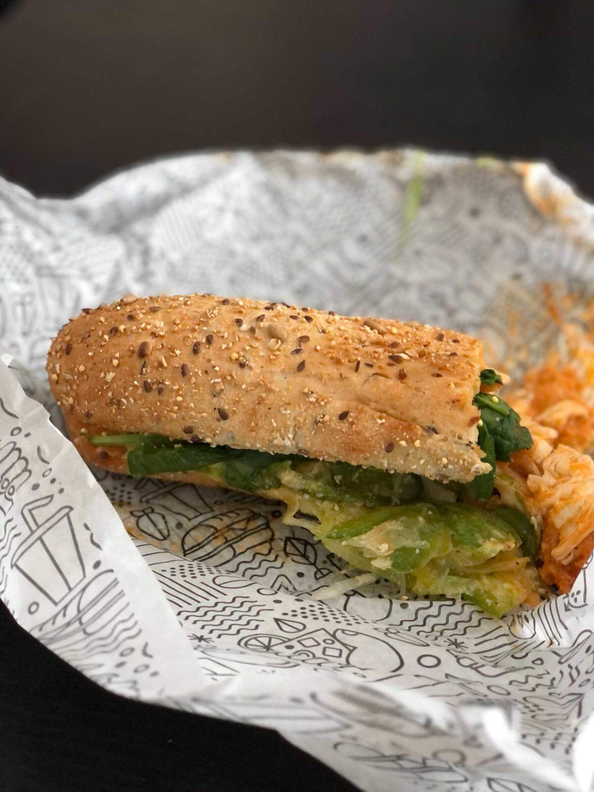 A chicken sub sandwich from Publix Super Markets Inc. is shown in this photo from April 29, 2021. The founder of a disputed but popular Twitter account that alerts people when Publix chicken-tender subs are on sale says he will keep posting updates and keep his fingers crossed that the grocery chain giant doesn’t sue him, as it threatened.