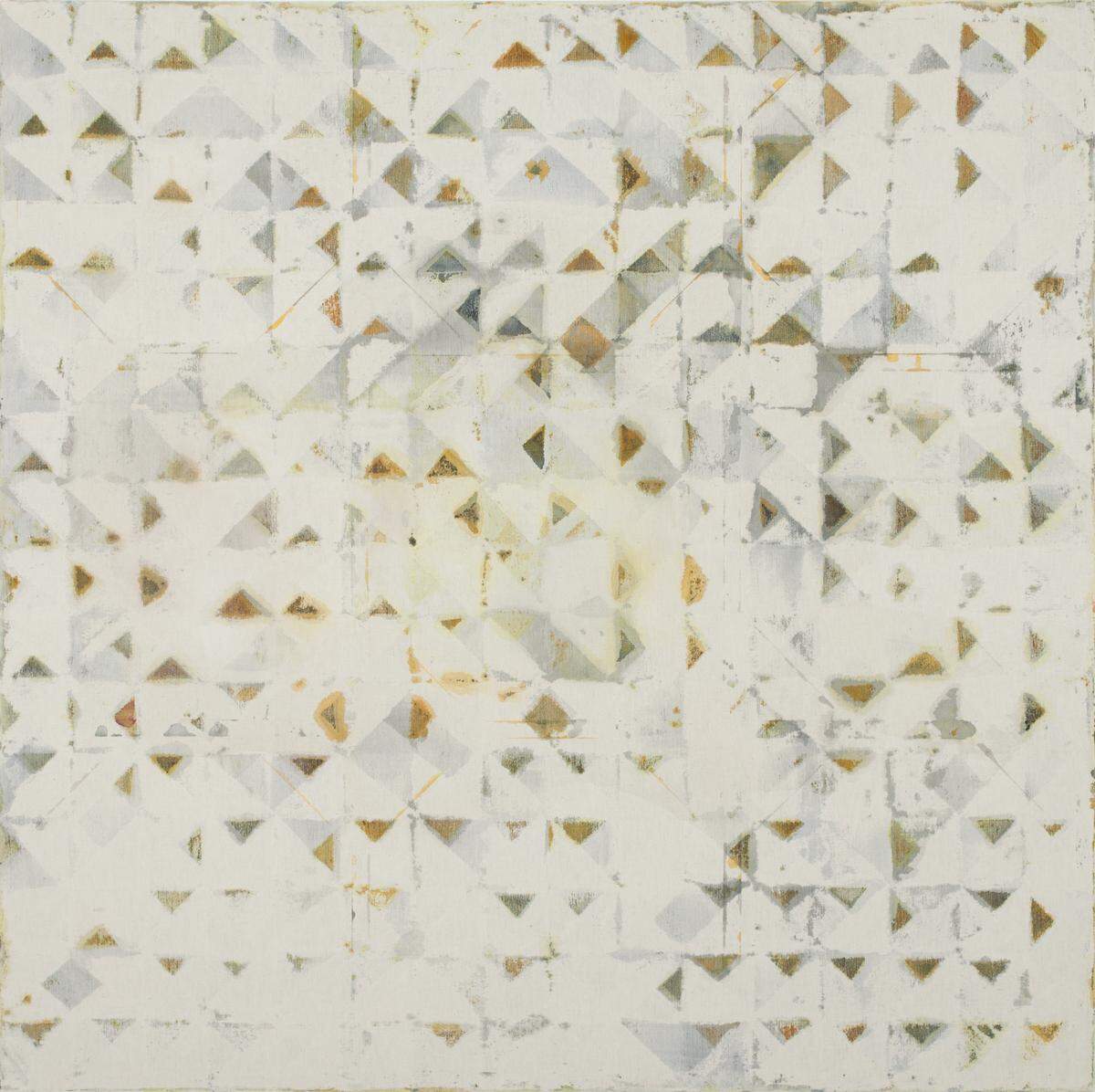 Lynne Gelfman. “thru 3.9,” 2015. Acrylic on canvas. From a retrospective of her work at the Pérez Art Museum Miami through April 21, 2019.