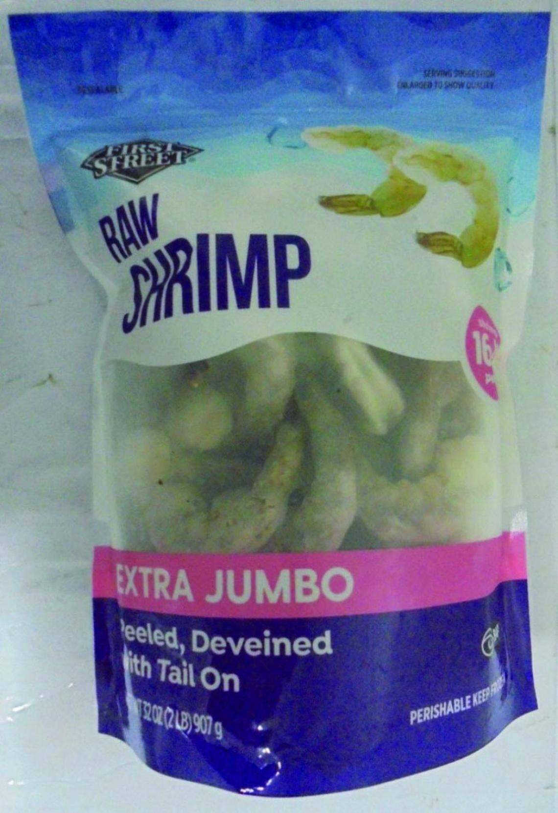 First Street Extra Jumbo 16/20 per pound, 2-pound bag