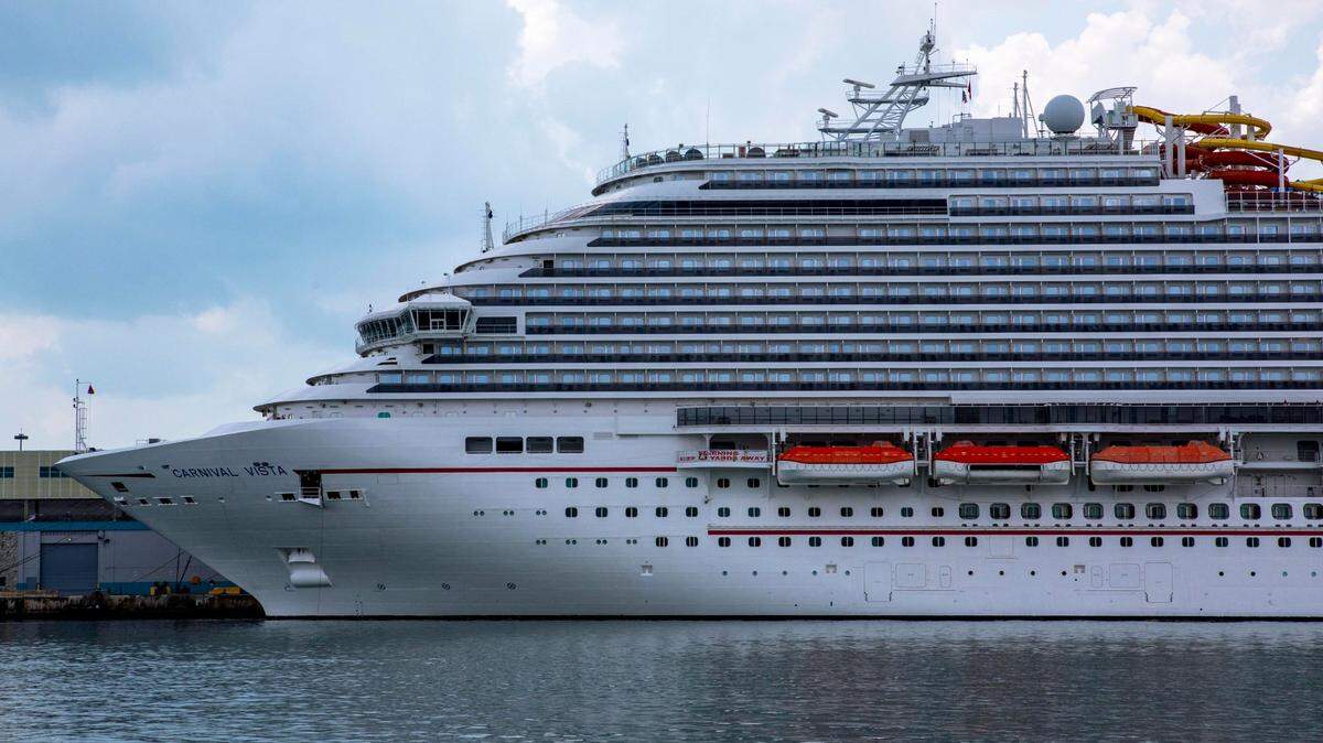 Carnival Vista cruise ship, owned and operated by Carnival Cruise Line, sits docked at PortMiami in Miami, Florida, on Sunday, April 25, 2021.