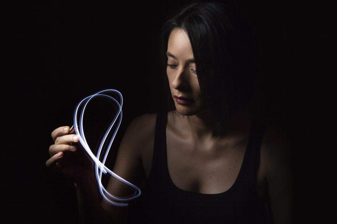 Alba Triana has always been fascinated by mathematics, which she incorporates into her kinetic sound installation, which is also informed by her professional career as a music composer.