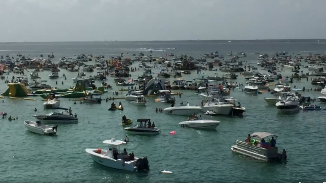 A Texas man died during a swimming accident off Florida’s Crab Island in Choctawhatchee Bay, the Okaloosa County Sheriff’s Office says.