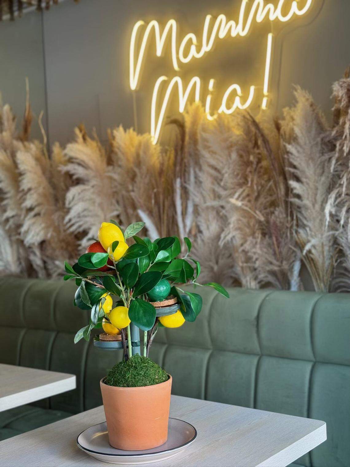 The Citrus Tree dessert at Little Niko pizzeria and Italian restaurant in Miami Beach.